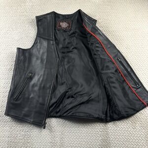 Milwaukee Genuine Leather Vest Biker Motorcycle Men's XL Moto Metal Rock Punk